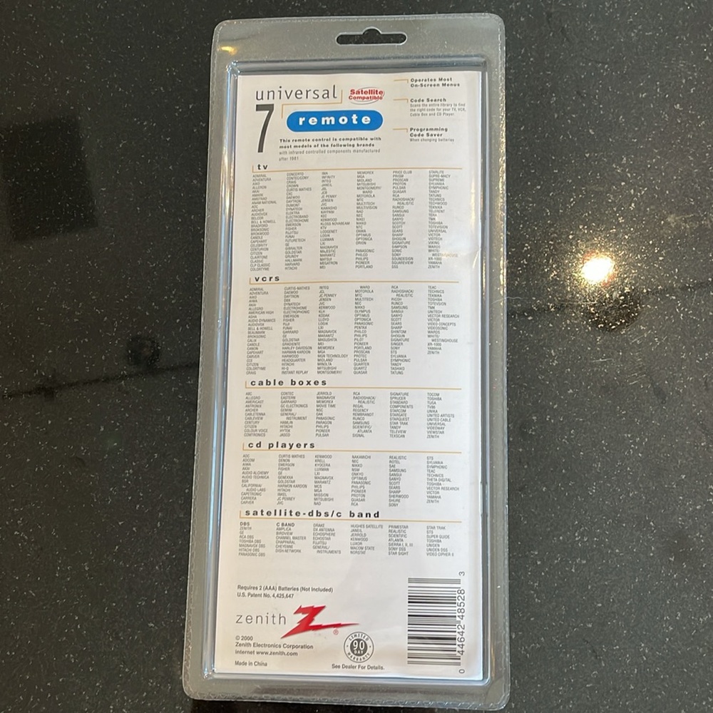 Universal Zenith Remote Control Glow Keypad - Picture 3 of 3